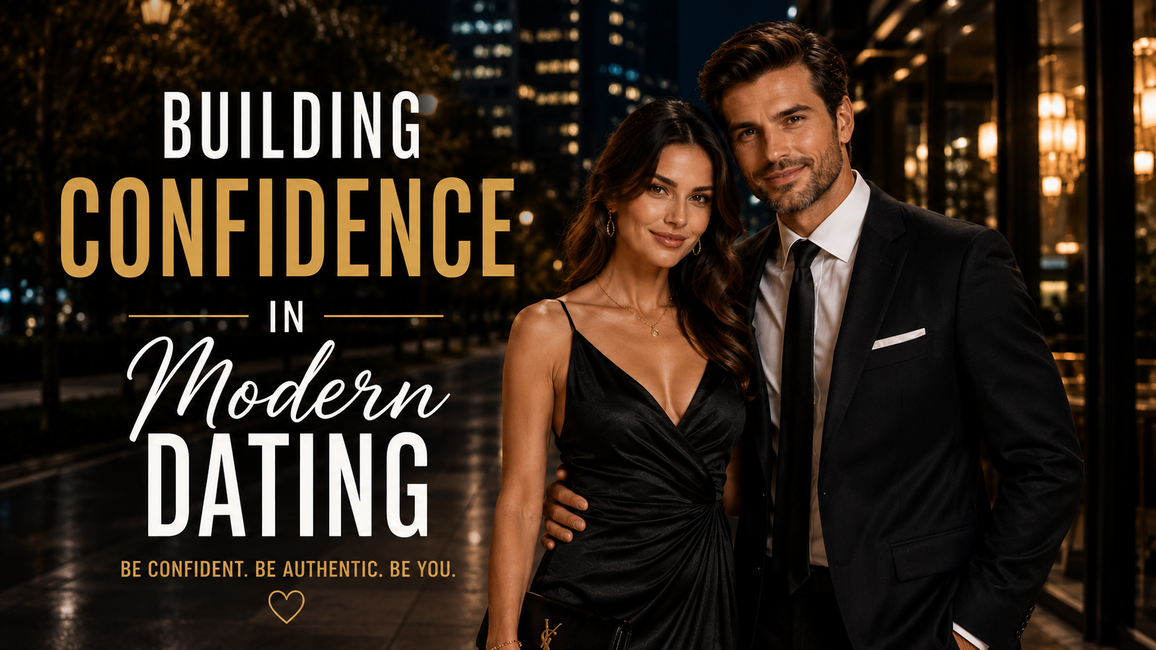 Confident couple enjoying modern dating experience